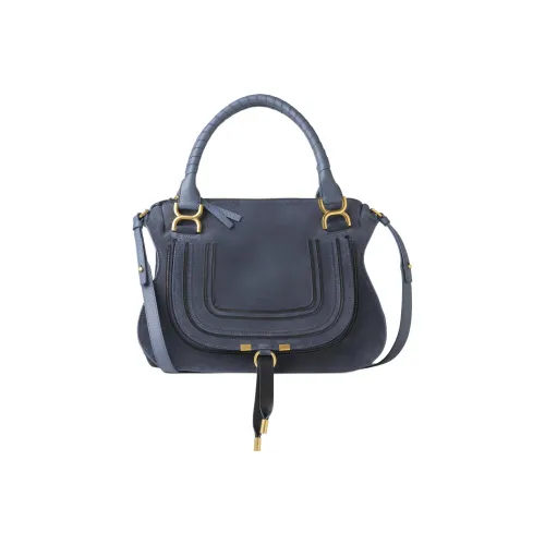 Chloe Marcie Два Тон Замша And С рельефом Телячья кожа Сумка через плечо Сумка Женские