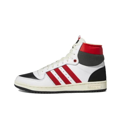 Adidas Originals TOP TEN RB Slip-resistant Abrasion-resistant High Top Skateboard Shoes Men's White Red Adidas Originals TOP TEN RB Противоскользящие устойчивые к истиранию высокие кеды для скейтбординга Мужские Белый Красный