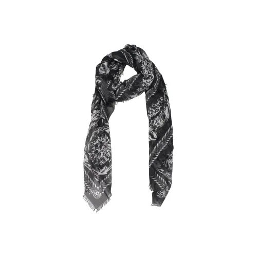 VERSACE Шелковые шарфы Мужской черный