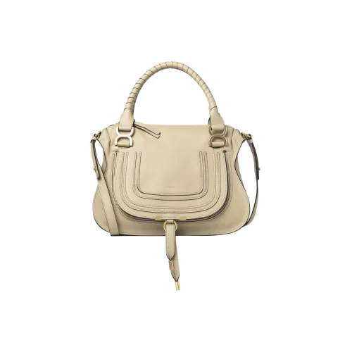 Chloe Marcie Телячья кожа с текстурой сумка через плечо сумка среднего размера женская бежевая