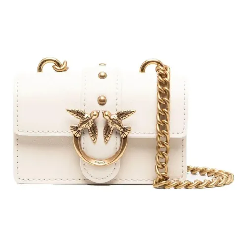 PINKO Love Icon Кожа Swallow Сумка Сумка через плечо Мини Женская Белая