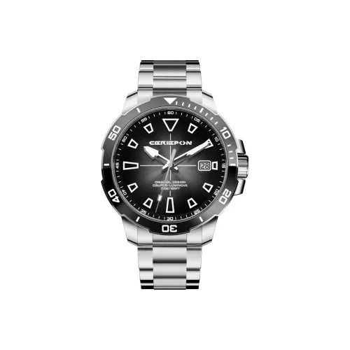 CERIEPON Автоматический механический механизм нержавеющая сталь ремешок часы черный циферблат мужские часы модель CP 9056G A3