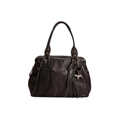 COACH Vintage Кожа Доска для ноутбука Сумка Сумка через плечо Большая Женская Серебряный и Черный