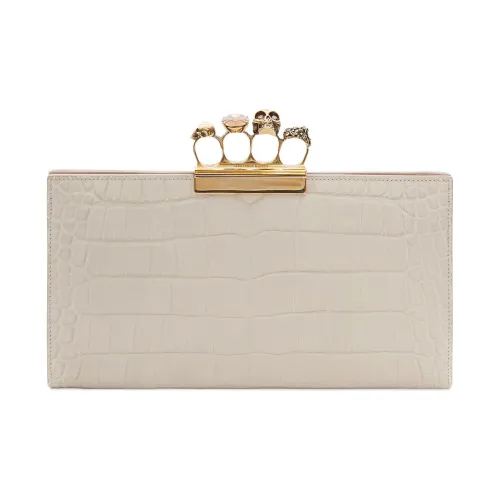 Alexander McQueen Крокодил Тисненый Телячья кожа Клатч Женские
