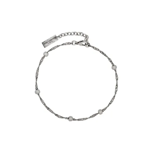 SAINT LAURENT Браслеты из латанию Серебряный Мужской