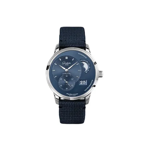 GLASHUTTE ORIGINAL OFF CENTER Коллекция Автоматический Механический Механизм Мужские Часы Часы 40 мм Синий Циферблат