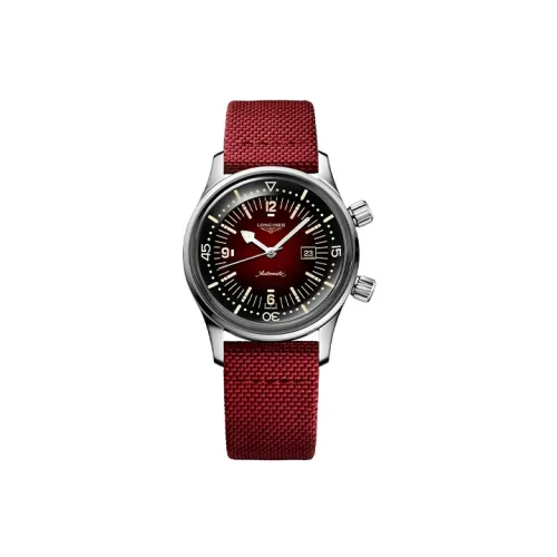 LONGINES Автоматический Механический Движение Унисекс Классический Винтажный Часы 36 мм Красный