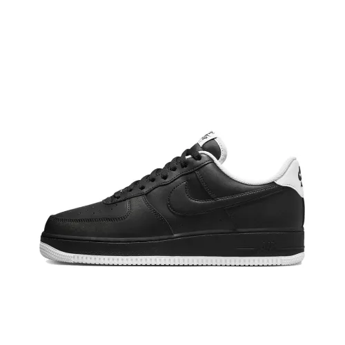 Nike Air Force 1 '07 Slip Resistant Abrasion Resistant Легкий Низкий Топ Скейтбординг Кроссовки Мужские Черный Белый
