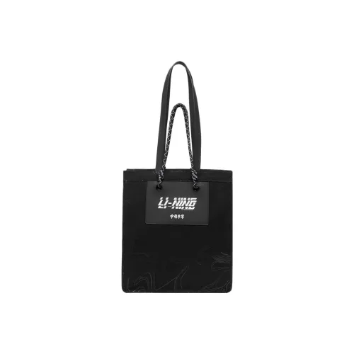 LINING Полиуретан Мозаика Ткань Тоут Сумка Сумка для покупок Сумка Обычная Унисекс Черная