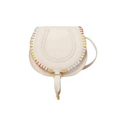 Chloe Marcie Телячья кожа с рельефом седельная сумка сумка через плечо сумка на плечо женская белая