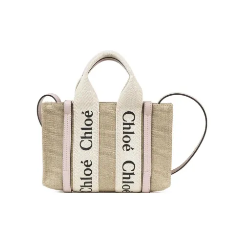 Chloe Древесные Льняная ткань Холст Телячья кожа Детали