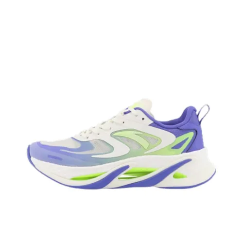 ANTA Амортизирующие подошва Устойчивая к истиранию Низкий топ Беговые кроссовки Мужские Белый Фиолетовый Зеленый
