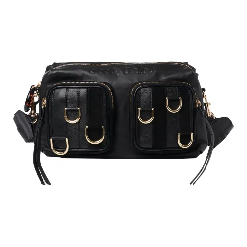 See By Chloe Tilly Коровья кожа Пэчворк Овечья шкура Camera Сумка Сумки через плечо Сумка на плечо Средний Женские Черный