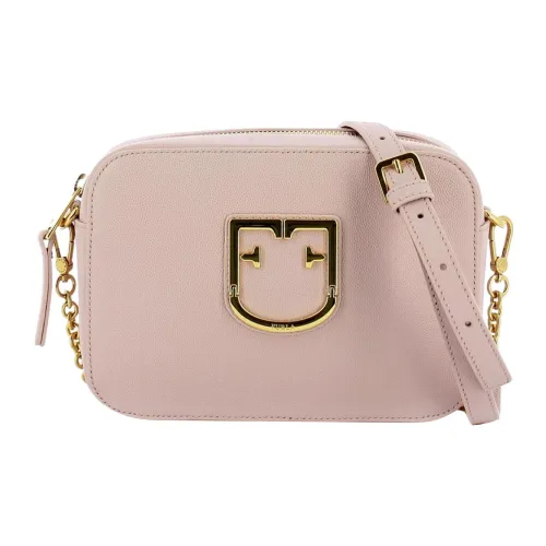 Furla Brava Camelia Кожа Маленькая Квадратная Сумка Сумка через плечо Сумка на плечо Мини Women's Camellia Розовый