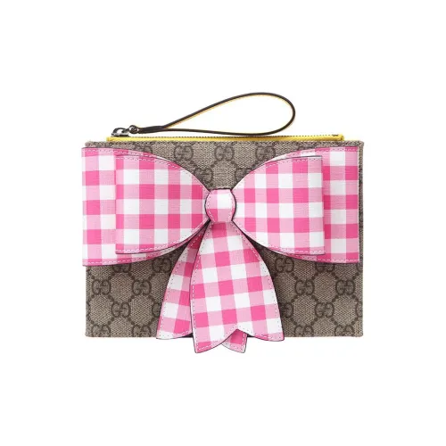 GUCCI Canvas Клатч Женские Розовый Эбеновый