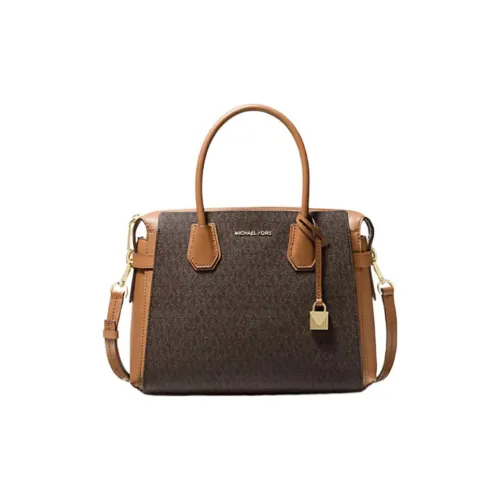 MICHAEL KORS Mercer Коровья кожа Замковая Сумка через плечо Средняя Женская Коричневая