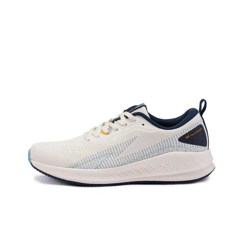 361° Slip-Resistant Abrasion-Resistant Breathable Lightweight Low-Top Running Shoes Men's White Blue