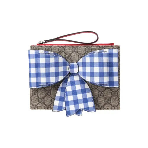 GUCCI Canvas Клатч Женские Синий Эбеновый