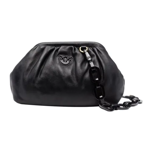 PINKO Клатч из коровьей кожи женский черный