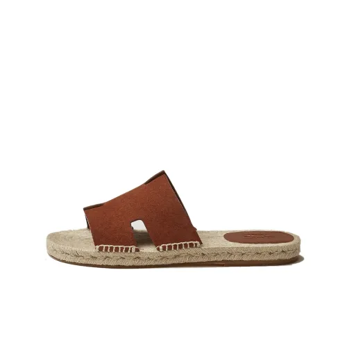 HERMES Antigua Слипоны Мужской Коричневый