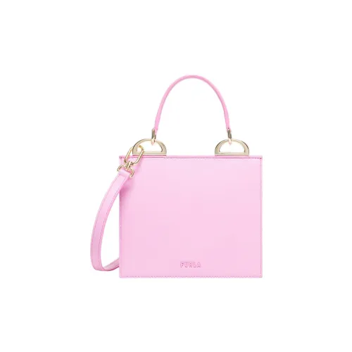 Furla Linea Futura Переработанный Roxy Кожа Effect Ткань Сумка через плечо Сумка Мини Женская Светло-розовая