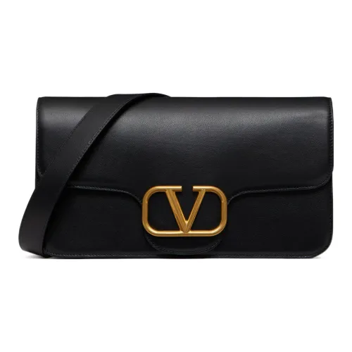 Valentino Телячья кожа Курьерская сумка Сумка через плечо Сумка на плечо Мужская Черная