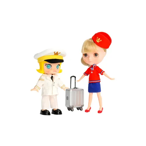 POP MART Коллаборация Молли с куклой BLYTHE наборы одежды шарф с суставами модные фигурки 14 см 16 см