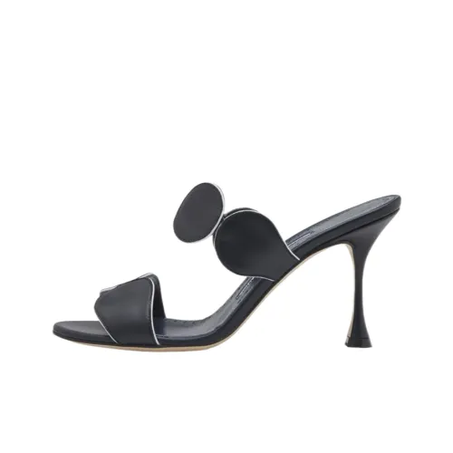 MANOLO BLAHNIK Модные тапочки женские морской синий