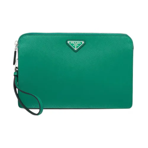 PRADA Saffiano кожа клатч мужской зеленый