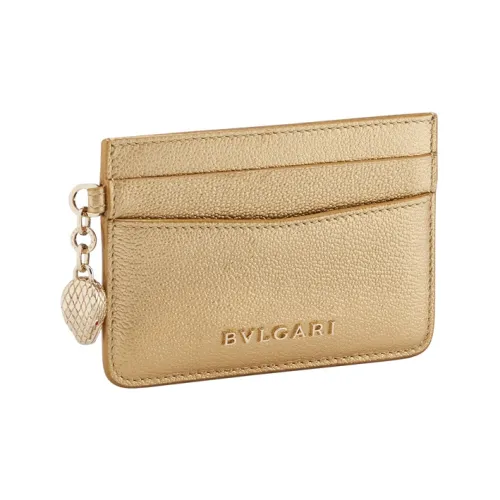 BVLGARI Serpenti Forever Телячья кожа Держатель для карт Держатель для карт Женский Золотой