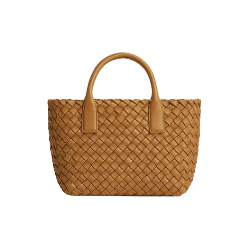 Bottega Veneta Sheepskin Tote Bag Shopping Bag Mini Women's Caramel