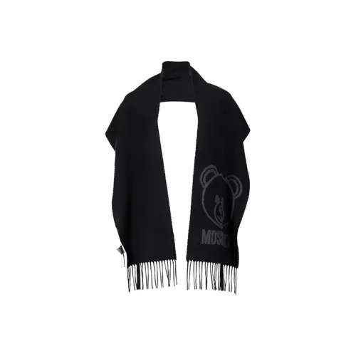MOSCHINO Шарфы из шерсти Wool Knit Черный Унисекс