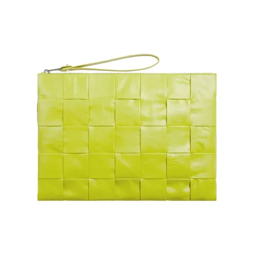 Bottega Veneta Коровья кожа Сумка Клатч Большой Мужской Лимон Киви-зеленый