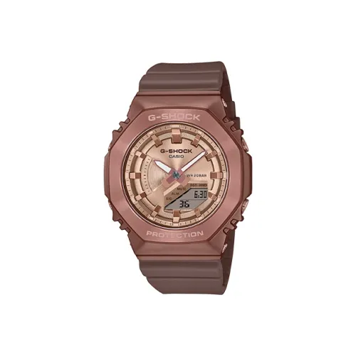 CASIO Full Metal Collection Octagonal Кварцевый механизм Смольный ремешок Часы Женские часы Золотой циферблат