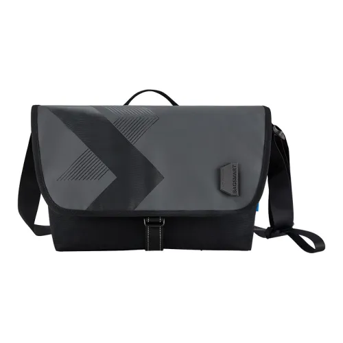 BAGSMART Полиэстер Через плечо Сумка Большая Унисекс Черный Экрю