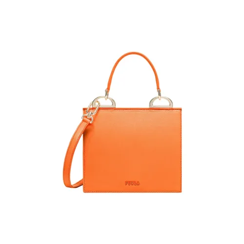 Furla Linea Futura Кожа Сумка через плечо Сумка Мини Женская Ярко-оранжевая