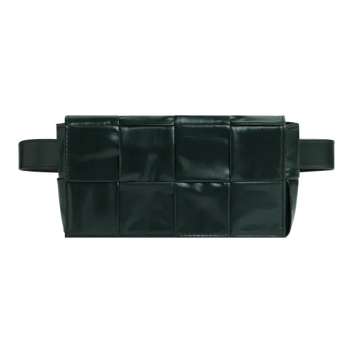 Bottega Veneta Cassette Belt Корова Кожа Коробка Сумка Camera Сумка Банан Сумка через плечо Мини Мужская Яшма