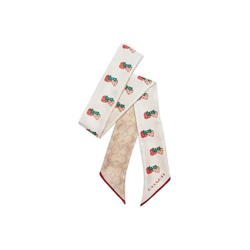 COACH Шелковые шарфы Женские Белый