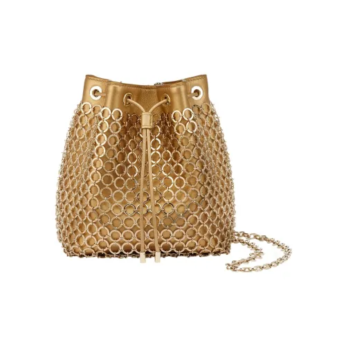 BVLGARI Serpenti Forever Телячья кожа Ведрообразные сумки Сумки через плечо Сумка через плечо Экстра мини Женская Золотая