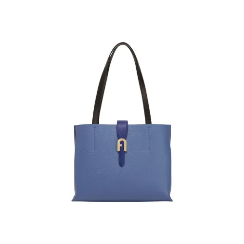 Furla Sofia Collection GRAIN LEATHER Тоут Сумка Сумка для покупок Сумка на плечо Сумка среднего размера Женская Синяя