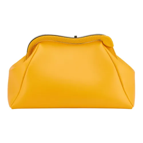 BVLGARI Serpentine Телячья кожа Клатч Средний Женские Желтый