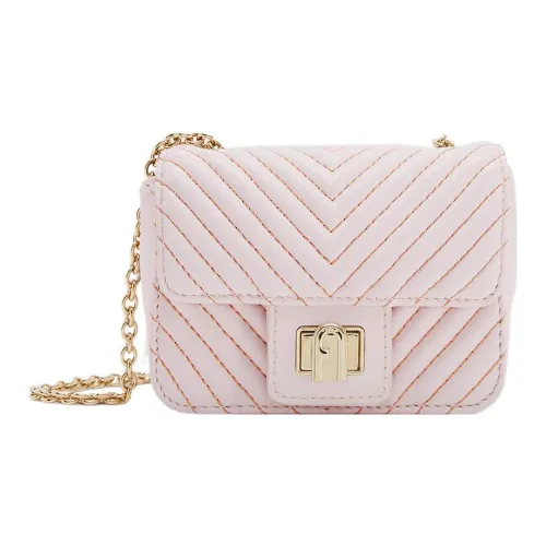 Furla Pop Star Nappa Lambskin Crossbody Clutch Mini Women's Light Pink