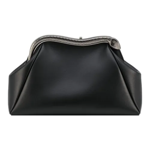 BVLGARI Serpentine Телячья кожа Клатч Средний Женский Черный