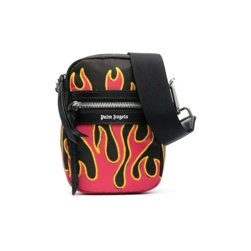 PALM ANGELS Коровья кожа Комбинированные Сумки через плечо Сумка на плечо Мужская Черная Красная