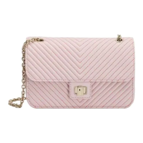 Furla Pop Star Nappa Lambskin Сумка через плечо Маленькая Женская Светло-розовая