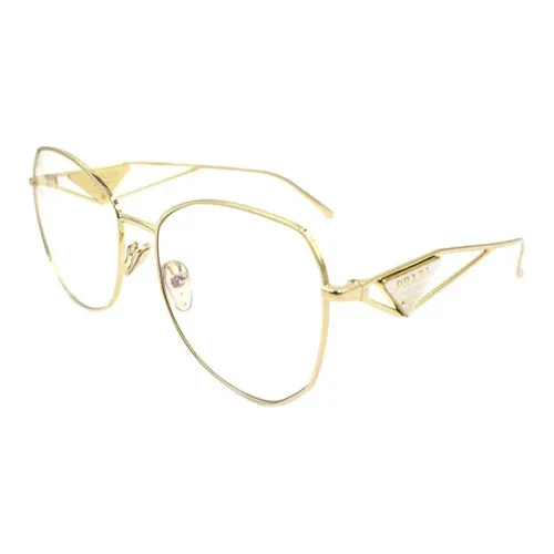 PRADA Металл Нерегулярная форма Оправы для очков Женские Золото