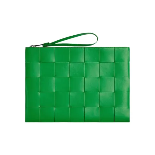Bottega Veneta Телячья кожа Клатч Большой Мужской Зеленый