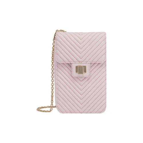 Furla Pop Star Nappa Lambskin Чехол для телефона Сумка через плечо Мини Женская Светло-розовая