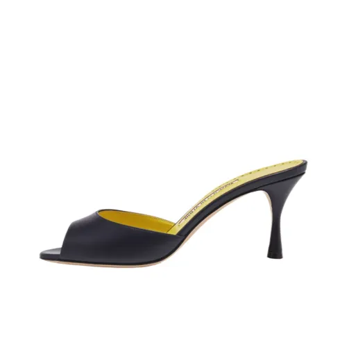 MANOLO BLAHNIK Модные тапочки женские черные