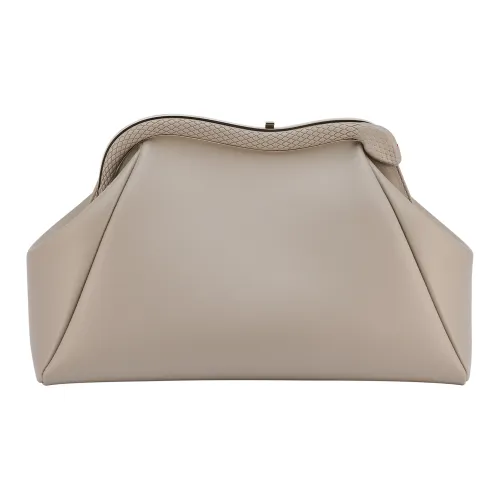 BVLGARI Serpentine Телячья кожа Вечерняя сумка Сумка через плечо Клатч Средний Женский Серый